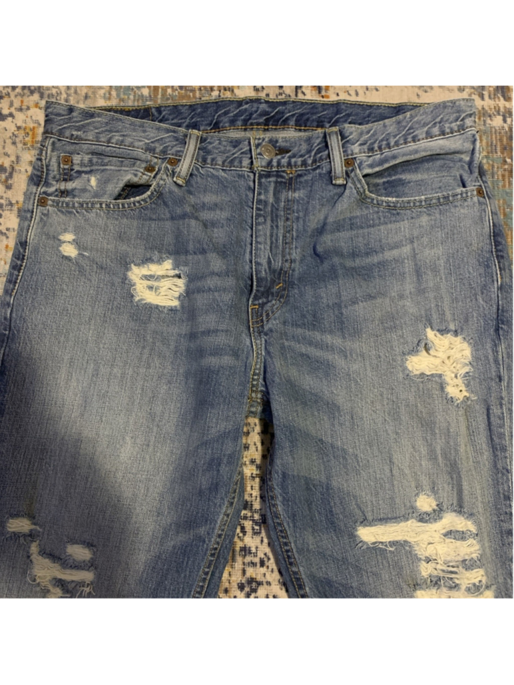 Levi's 511 slim-fit jean 36x32 Distressed Men Blue Denim - Picture 2 of 16